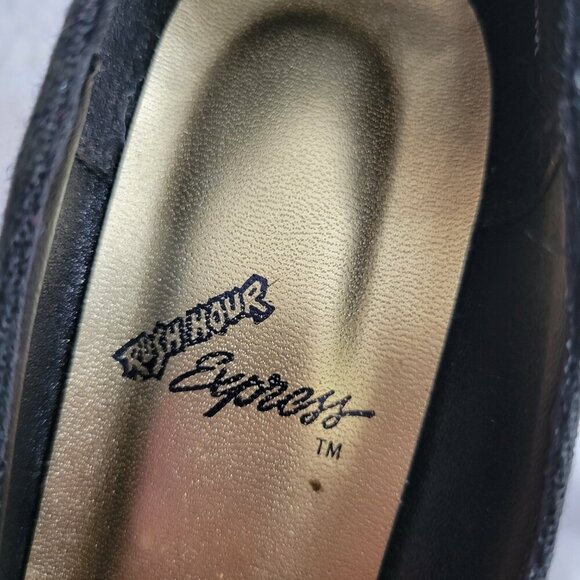 Rush Hour Express Pumps Stilettos Shoes Sz 8 leather fabric Retro Vintage NWOT - Picture 5 of 13